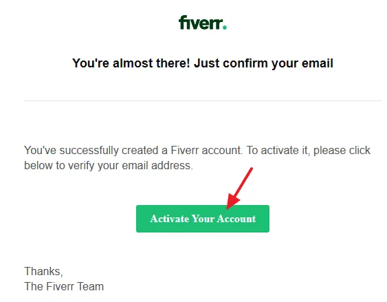 Open the email and click on the Activate Your Account button.