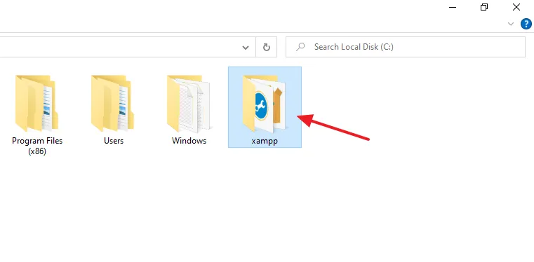 Open the XAMPP folder.