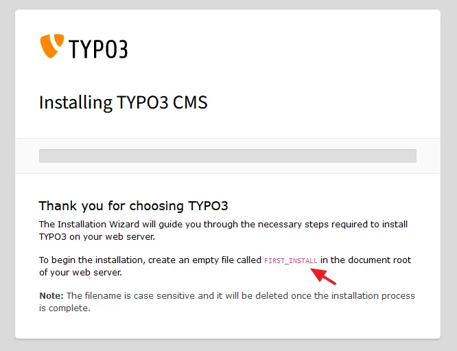 Browse your Typo3 folder/site like this: http://localhost/Typo3_Site_Name to begin the installation