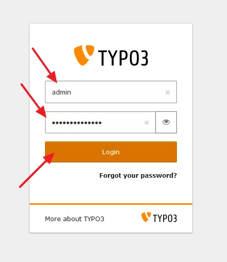 Enter your admin Username and Password. Click on the Login button.