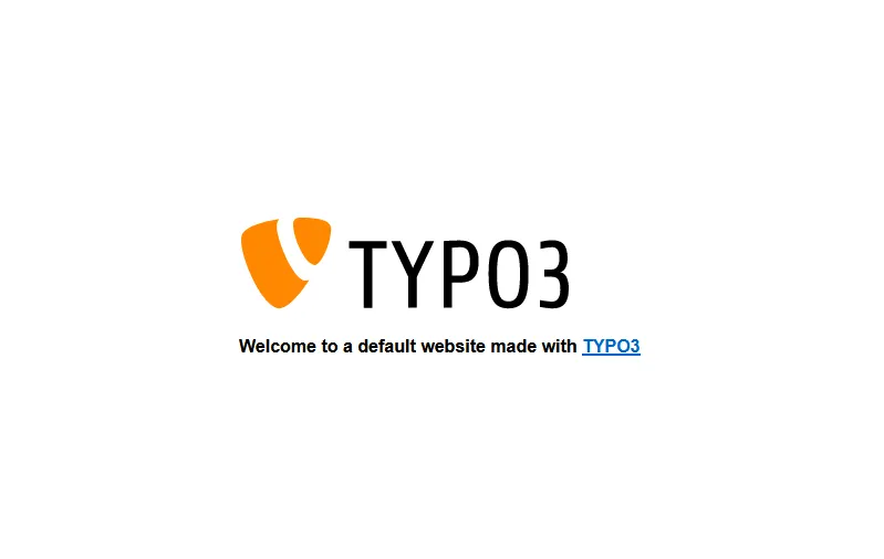 This is how a Typo3 site looks like with a basic starter page.