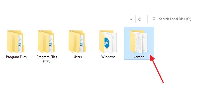 Open you XAMPP folder.