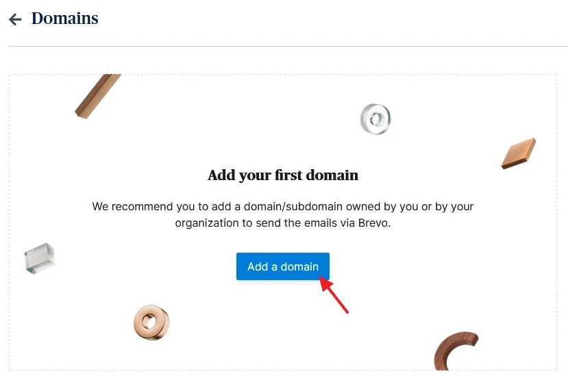 Click on the Add a Domain button to add your domain.