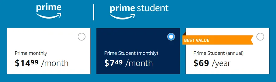 Amazon Prime Plans Vs Amazon Prime Student plans