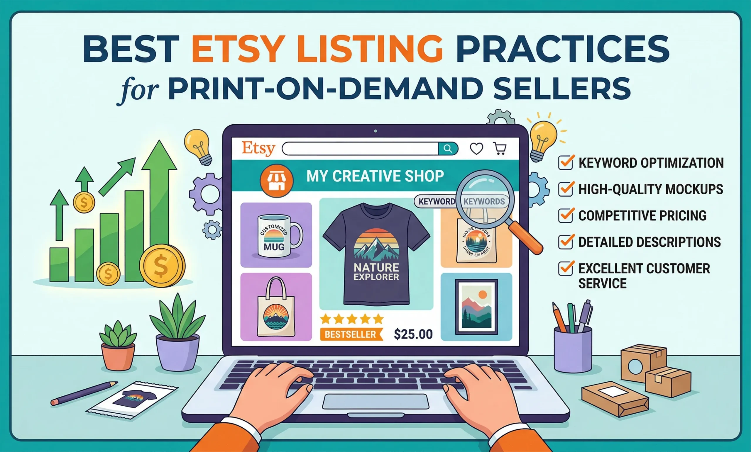 Best Etsy Listing Practices for Print-on-Demand Sellers