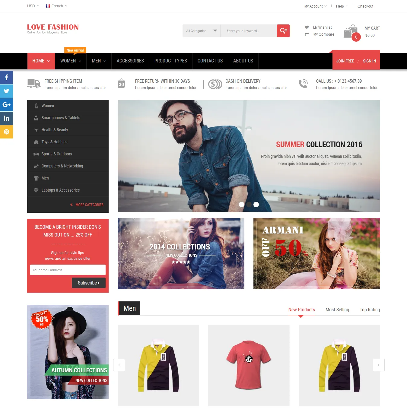 Love Fashion Magento Theme is a modern style, fully-customizable, 