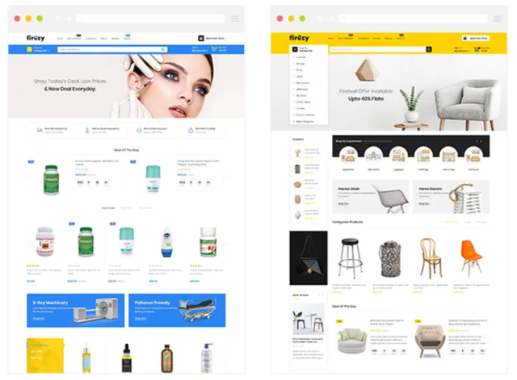 Firezy is a multipurpose, beautiful, and advance Furniture Magento theme. Firezy is also used for Megashop store, electronics store, automation store, digital store, lighting store, autoparts store, 