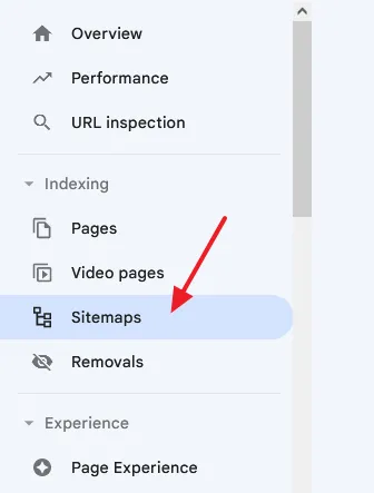 Click on the Sitemaps from the sidebar.