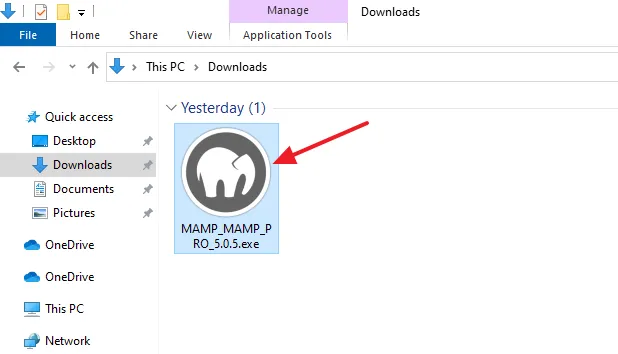 Open the Downloads folder on your Windows and click on the MAMP Setup to begin the installation.