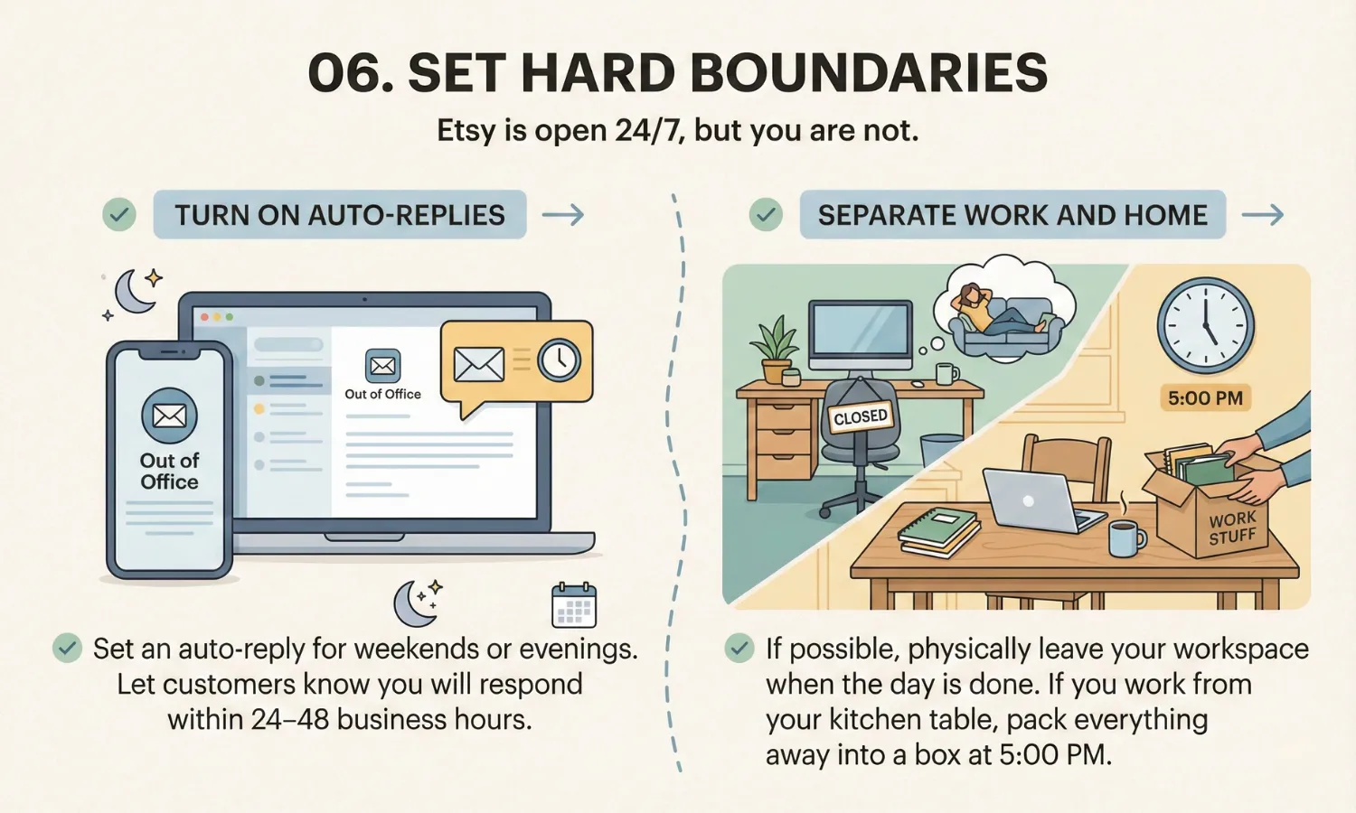 Set Hard Boundaries: Scale Your Etsy Shop