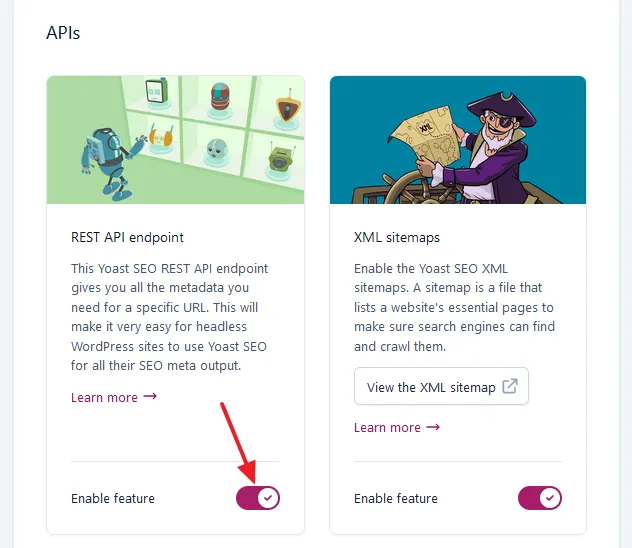 Scroll-down to APIs section and disable the REST API endpoint feature.