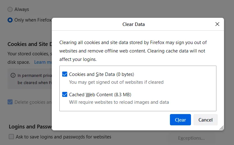 Clear your browser cache 