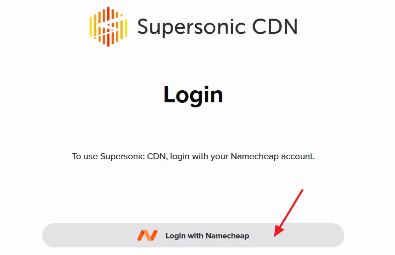 Click on the Login with Namecheap button.