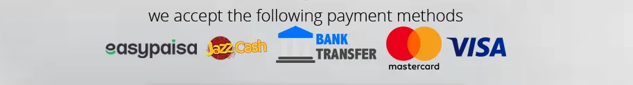 Inspedium supports easypaisa, Jazz Cash, Bank Transfer, mastercard, and VISA. Inspedium supports easypaisa, Jazz Cash, Bank Transfer, mastercard, and VISA.