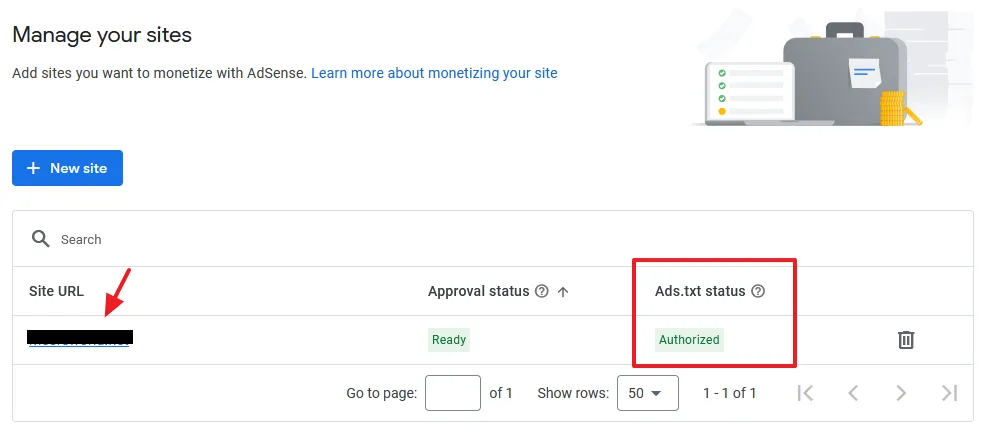 Under the Ads.txt status, you can see the Authorized, that tells you that Ads.txt on your site is error free and has been crawled/found by Google AdSense.