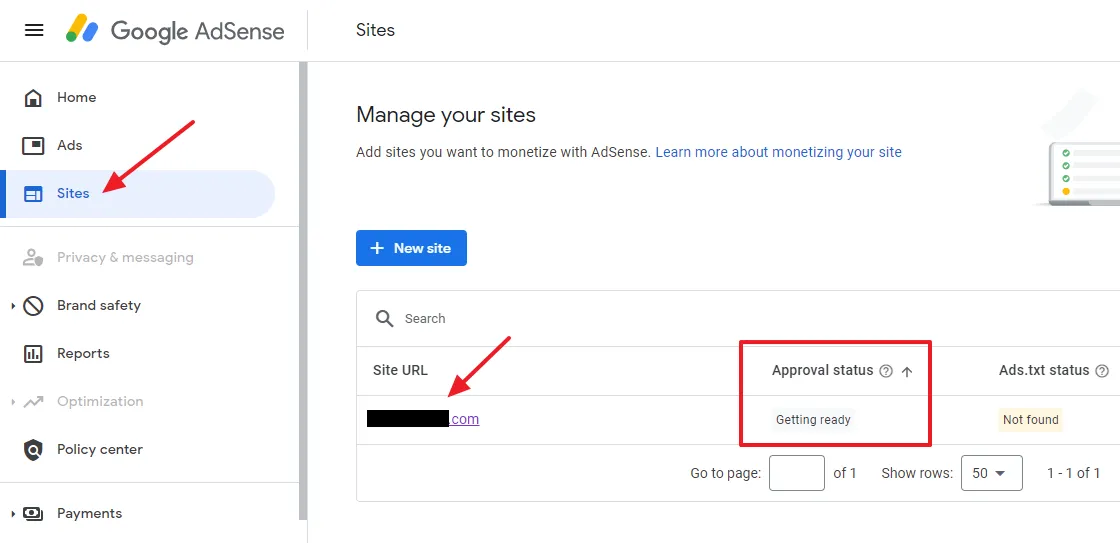 In your Google AdSense account go to Sites to check the Approval status of your WordPress site.
